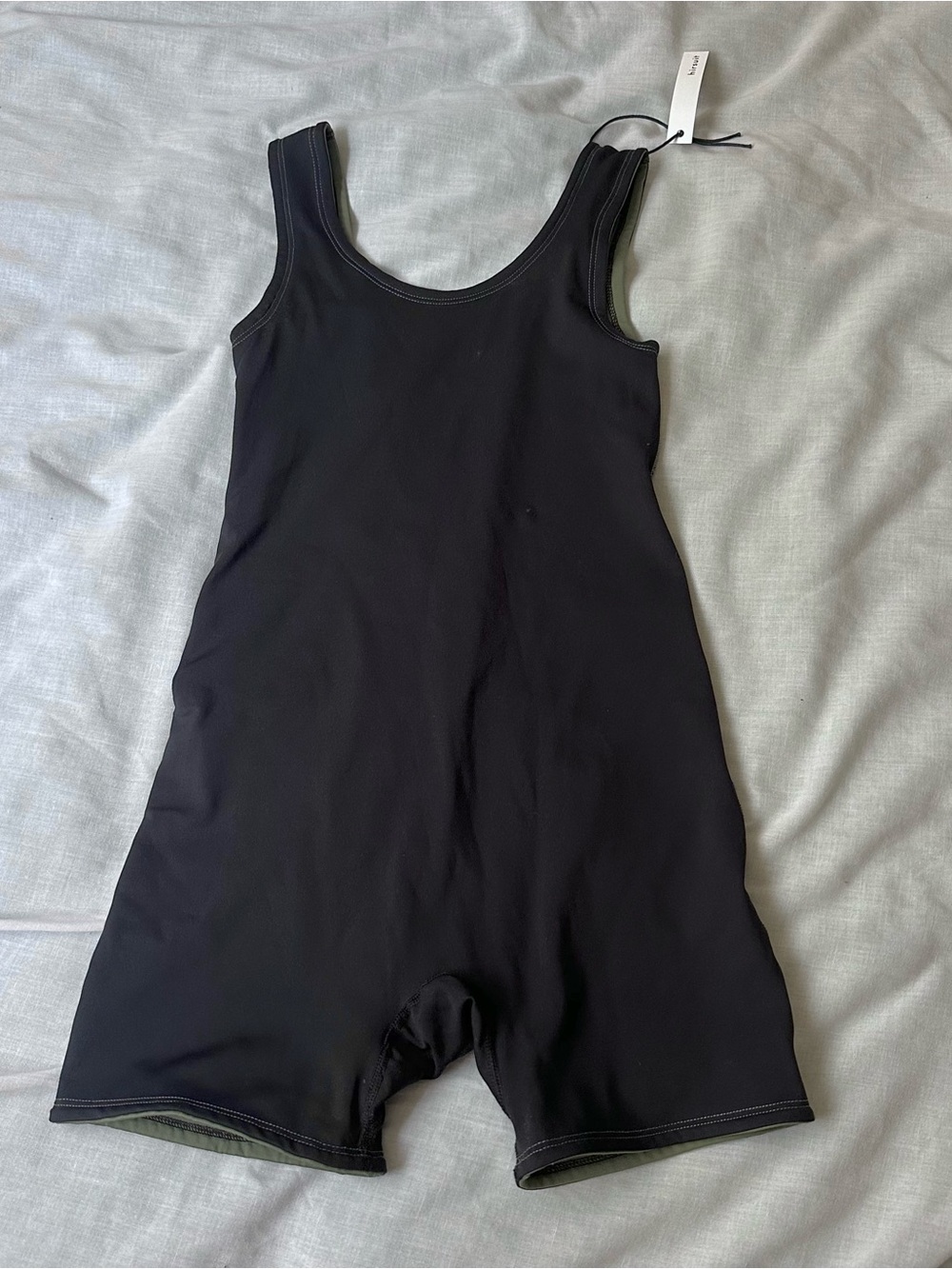 Hirsuit Green and Black Reversible One Piece